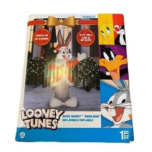 Looney Tunes Bugs Bunny Inflatable Blow Up NEW 6ft Tall Santa Claus Christmas